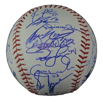 2011 New York Yankees Team Signed Baseball (28 Signatures with Rivera and Jeter)